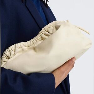 Mansur Gavriel Oversized Cloud Clutch in White